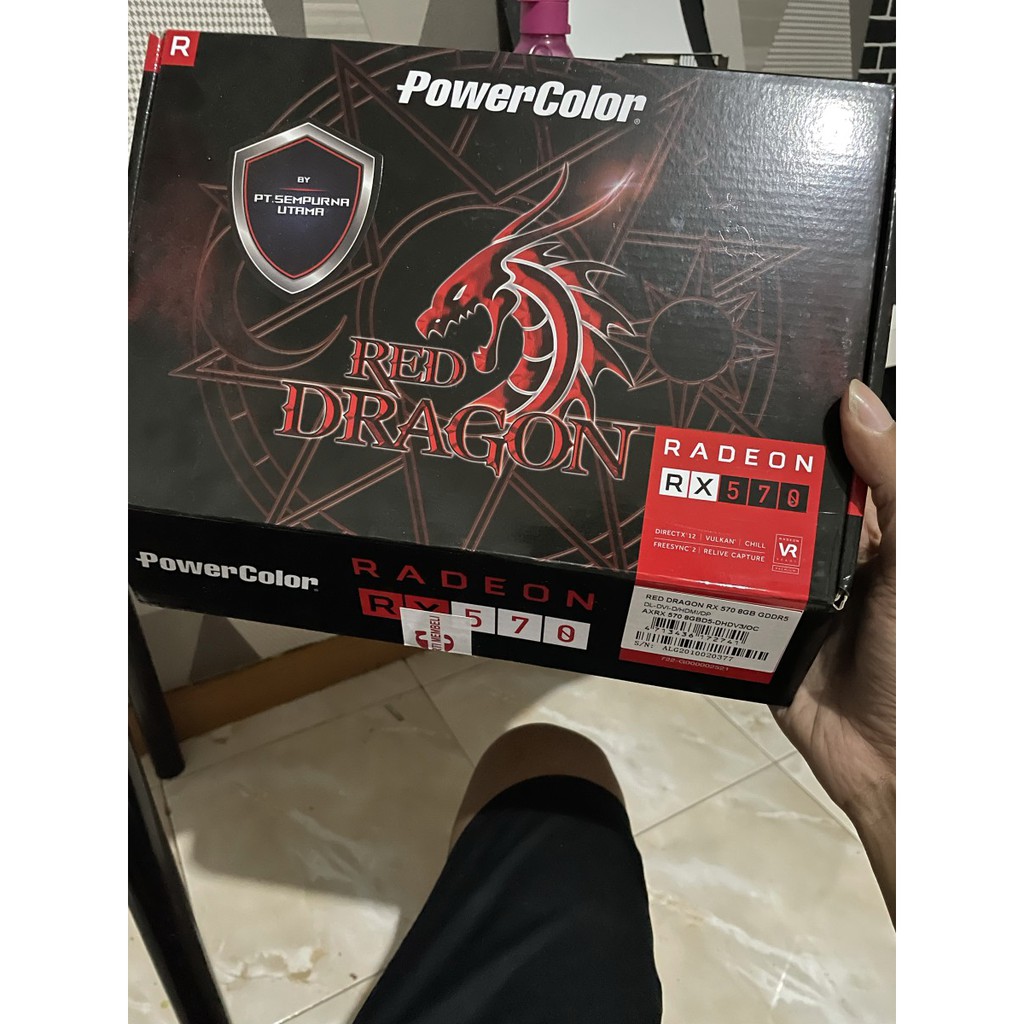 rx 570 8gb red dragon bukan 580 kondisi matot buat kanibal