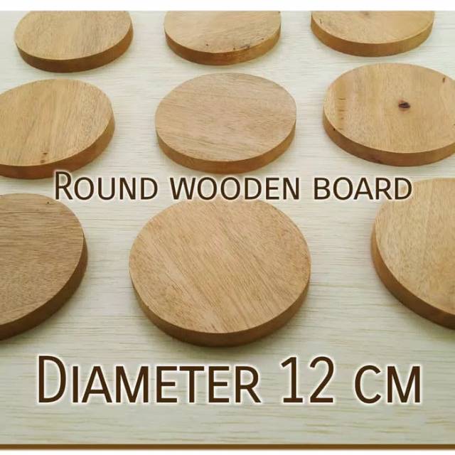 Wooden Coaster D-12 Cm Tatakan gelas piring kayu tatakan mangkok