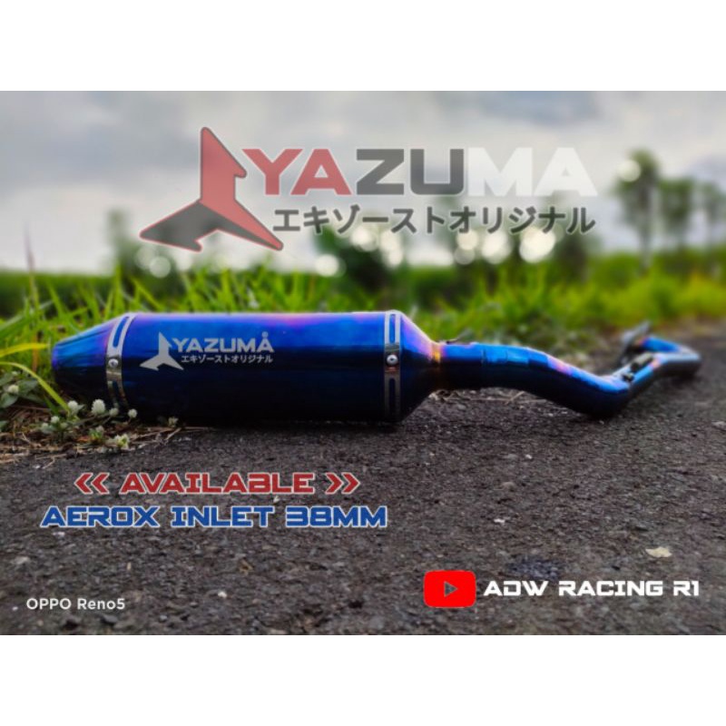 knalpot racing original YAZUMA exhaust, inlet 38, knalpot nmax, knalpot aerox, knalpot pcx, knalpot 