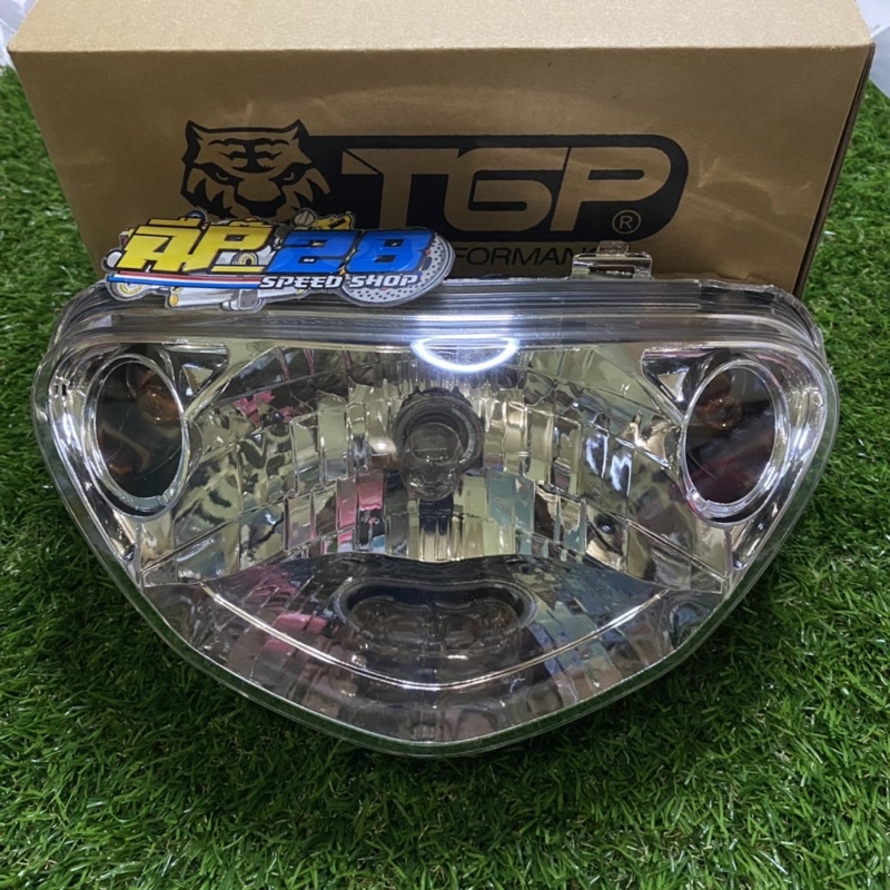 REFLEKTOR LAMPU DEPAN DAN SEIN MIO SPORTY 1 SET KOMPLIT MODEL 2 MATA MODIFIKASI THAILAND / TERMURAH LAMPU DEPAN DAN SEN MIO SPORTY KOMPLIT MODEL THAILAND