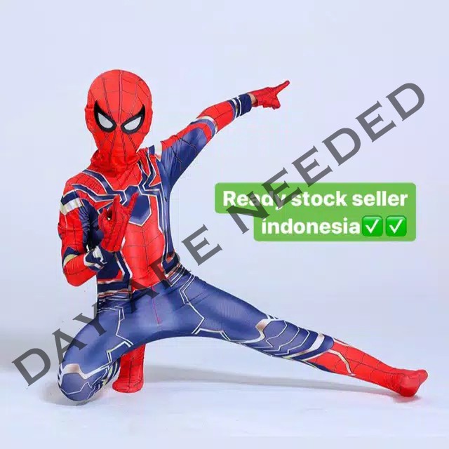 Kostum spiderman iron anak dewasa cosplay