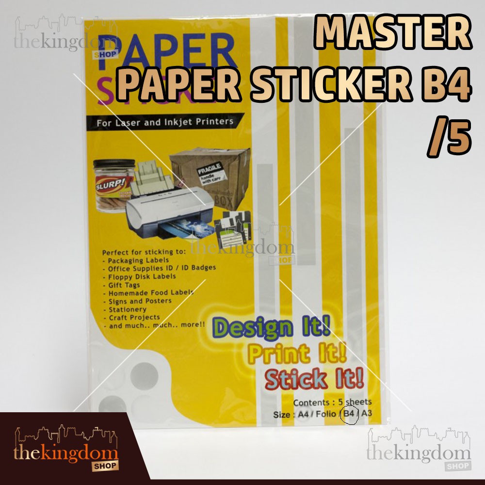 

Master Paper Sticker B4 /5 Stiker Kertas