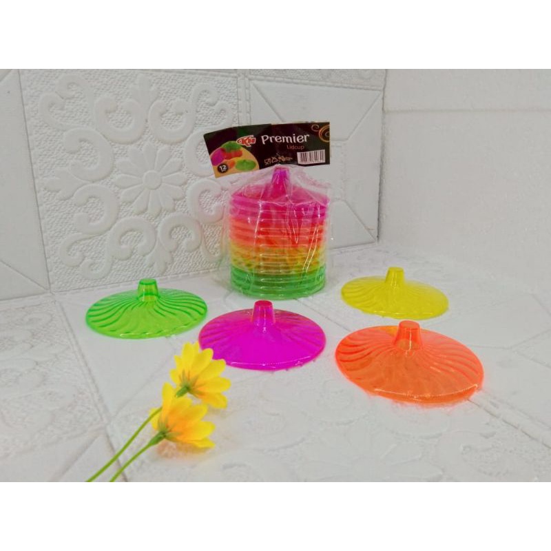 [ 12 pcs ] Tutup Gelas KH Premier ( 1 lusin ) / Tutup Gelas Mika Bening Premier