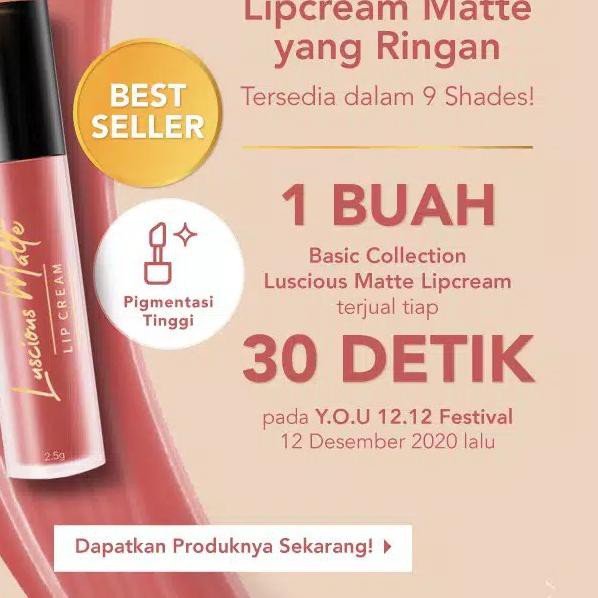 ❀ YOU BASIC COLLECTION LUSCIOUS MATTE LIP CREAM // YOU LIP CREAM ✪