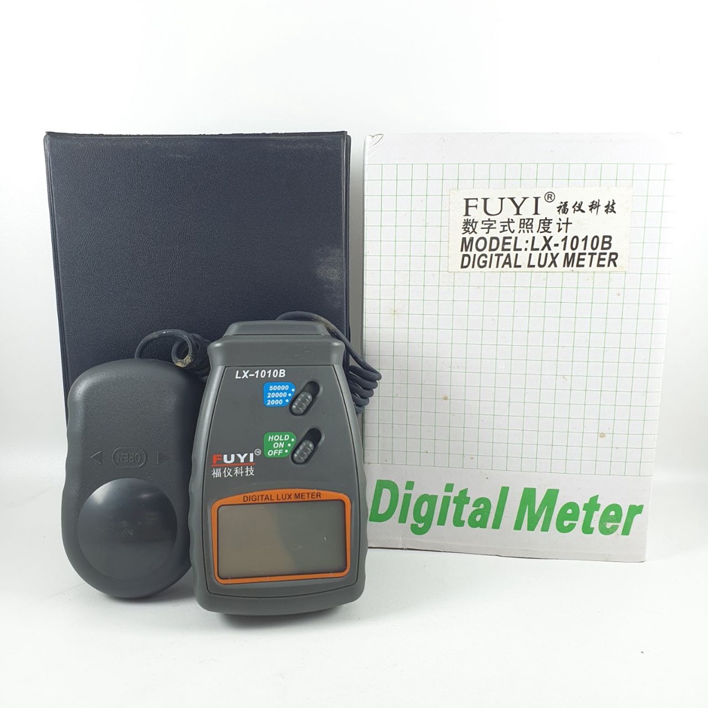 Lux Meter Digital Fuyi LX1010B Alat Ukur Kekuatan Cahaya Lumens Meter LX-1010B