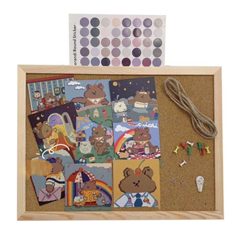 Cork Board /Message Board / Vision Board / Mading Kamar / Pin Board / Decorative Board with Frame