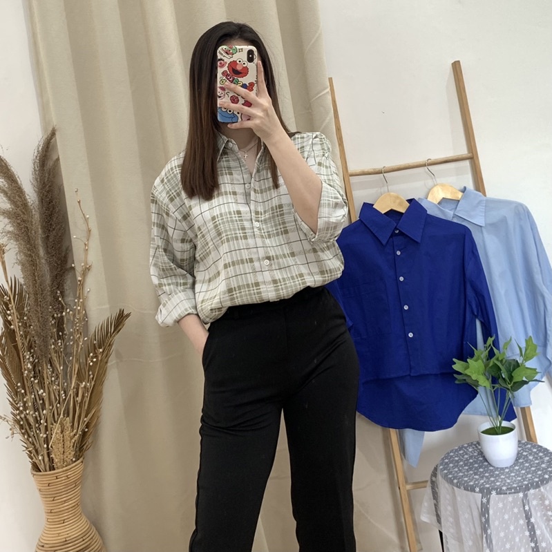 Naru Oversize Shirt - PLENARIO ID | Kemeja wanita - atasan wanita - blouse wanita - oversize - COD-4