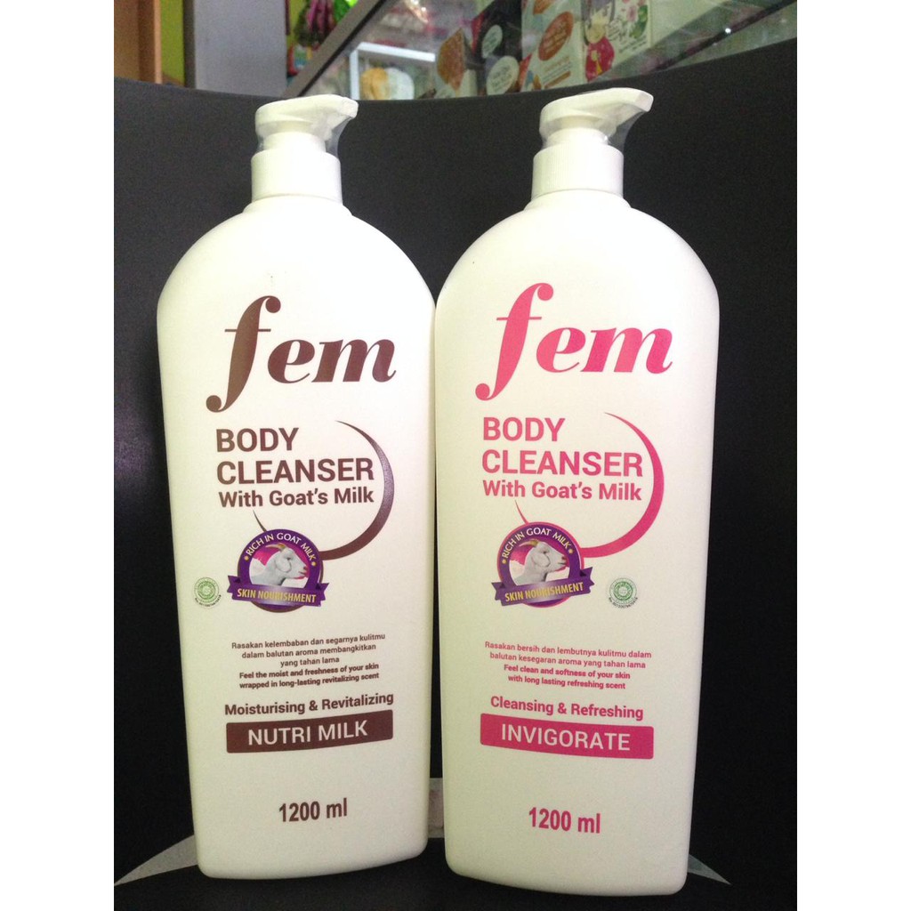 FEM BODY CLEANSER BODY SHOWER SUSU KAMBING GOAT'S MILK 1200ML ESENSES