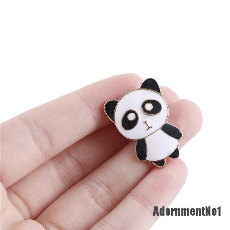 1pc Bros Pin Enamel Desain Kartun Panda Penguin