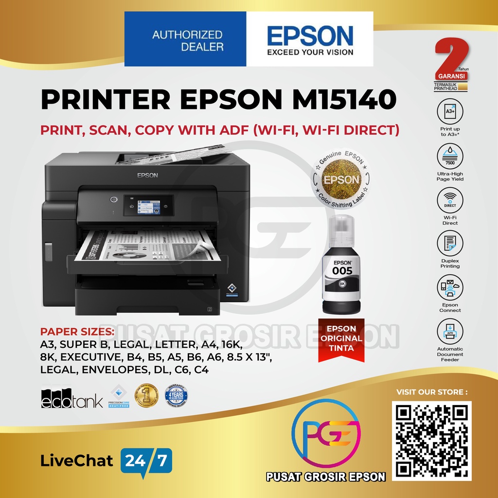 Epson EcoTank M15140 M-15140 M 15140  A3 Wi-Fi Duplex All-in-One Ink