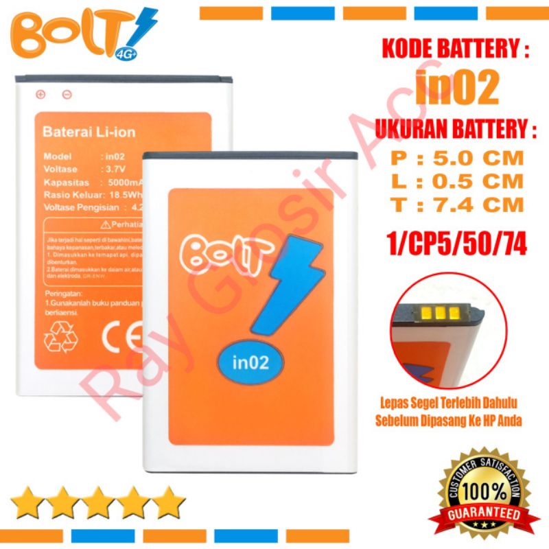 Baterai Original Bolt Aquila Slim Ultra LTE iN02 IN 02