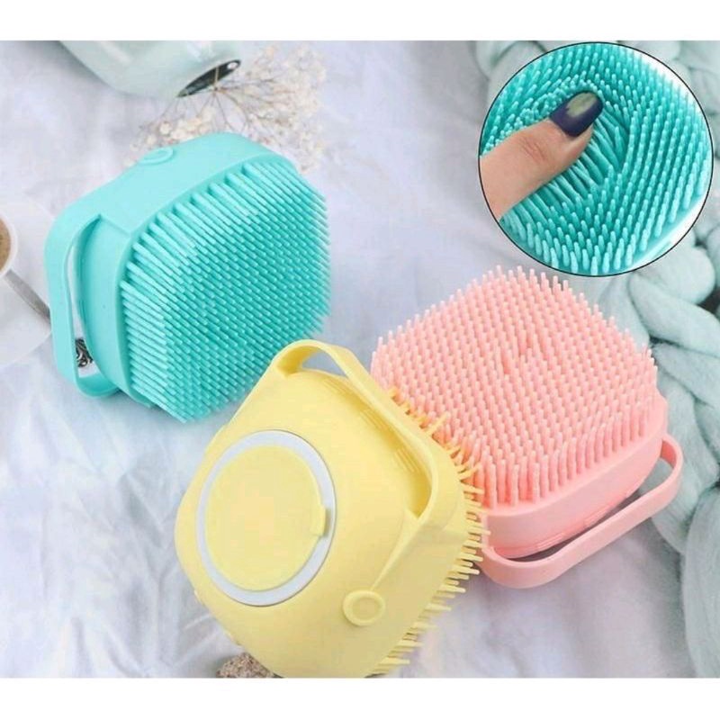 Shower brush / Sikat Mandi Silikon Dispenser portable