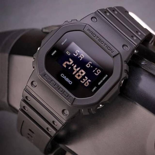 PROMO JAM TANGAN CASIO G-SHOCK PRIA DW-5600 FULL BLACK ORIGINAL BM ORI DW5600