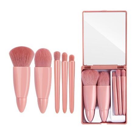 𝘈𝘉𝘎✰ Kuas Cermin 5 in 1 / Brush Make Up Set 5 in 1 / Set Brush 5 in 1 + Cermin / Kuas Makeup Cermin 1109