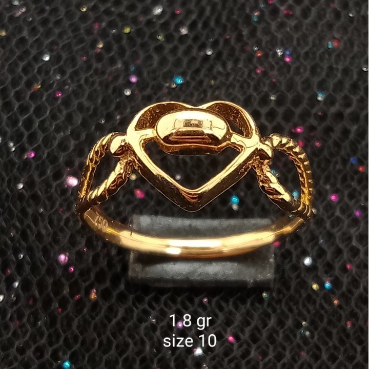 Cincin Emas 17K - 1.8 gr Kadar 750 - 760