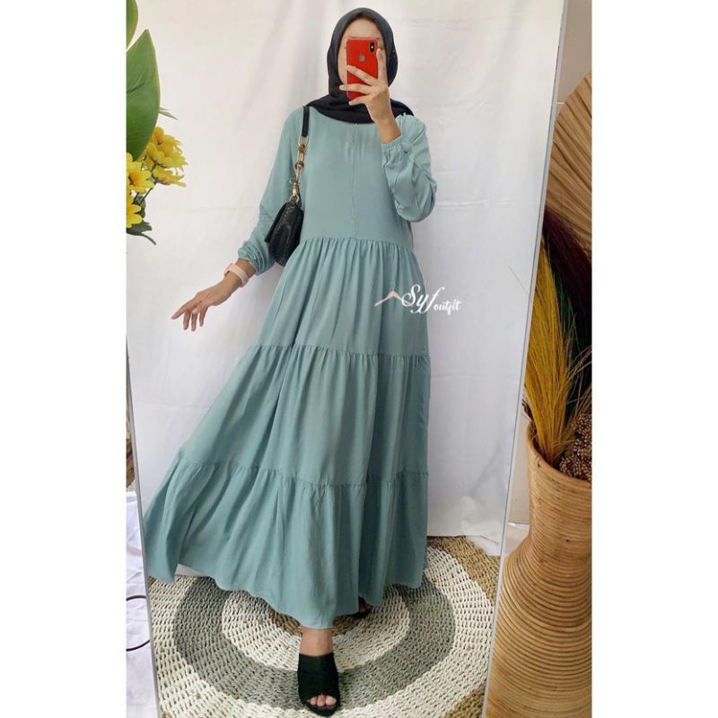 LIVIA HOMEY DRESS / GAMIS KATUN RAYON POLOS BUSUI / GAMIS RAYON