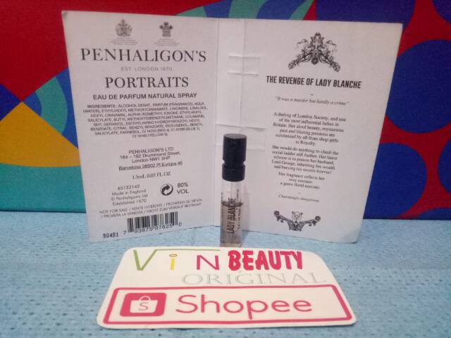 Vial Parfum OriginaL Penhaligon's Portraits The Revenge Of Lady Blanche EDP For Women Murah