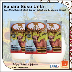 

[ 3 Box @ 200 gr ] Susu Unta Bubuk Alami, Sehat, Nikmat - Dengan High Calcium, Potasiun dan Mineral
