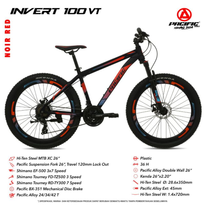 26 MTB STEEL INVERT 100 VT PACIFIC