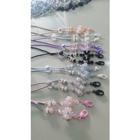 Strap Masker 2in1 Tali Masker Konektor Kalung Mutiara Lanyard Mask ( Masker Strap) / Gantungan Tali Masker