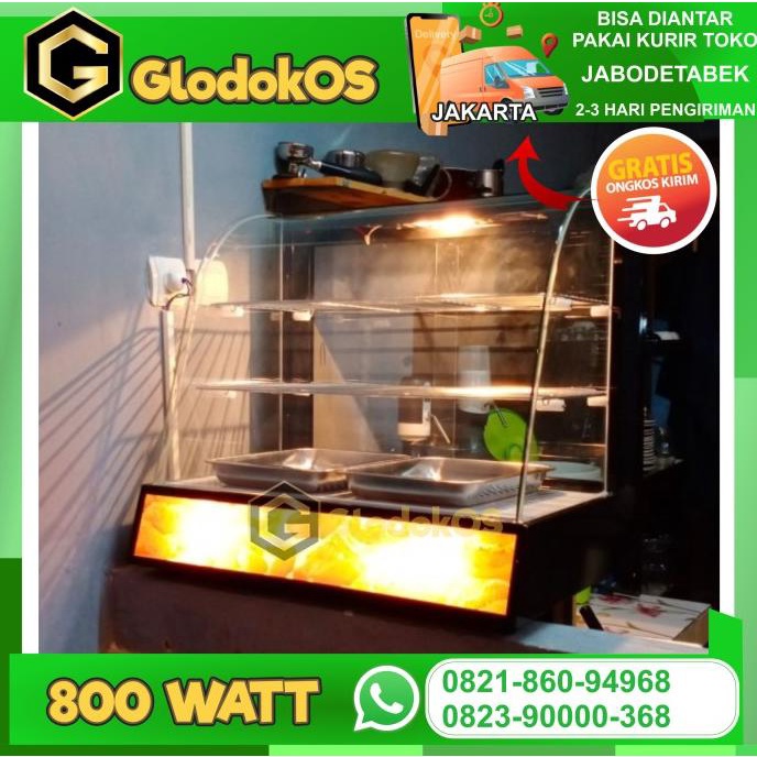 SHOWCASE WARMER ETALASE PEMAJANG PEMANAS MAKANAN FRIED CHICKEN