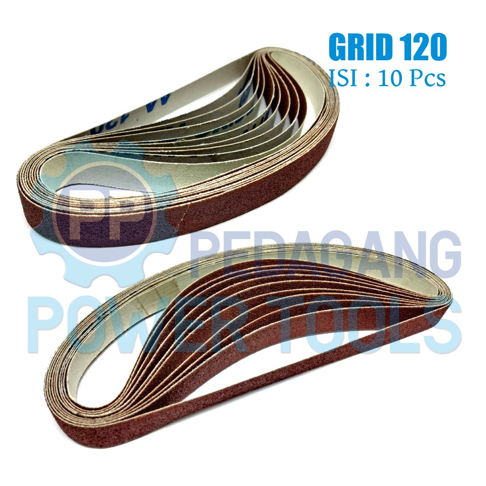 MATA AMPLAS SABUK NO 120 ADAPTOR MESIN GERINDA BELT SANDER - 10 PCS