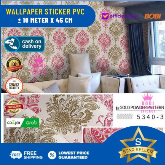 Wallpaper Dinding Sticker 5340-3 / Wallpaper Sticker PVC Uk. 9mx45cm