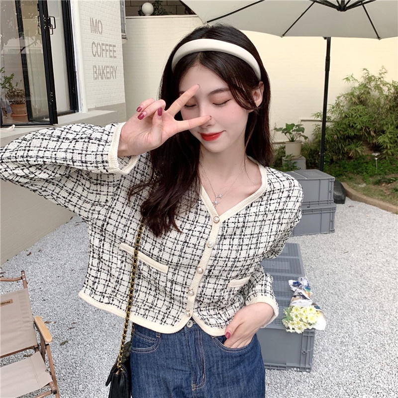 Jaket Wanita Terbaru Lengan Panjang Jacket Korean Style Outer Crop