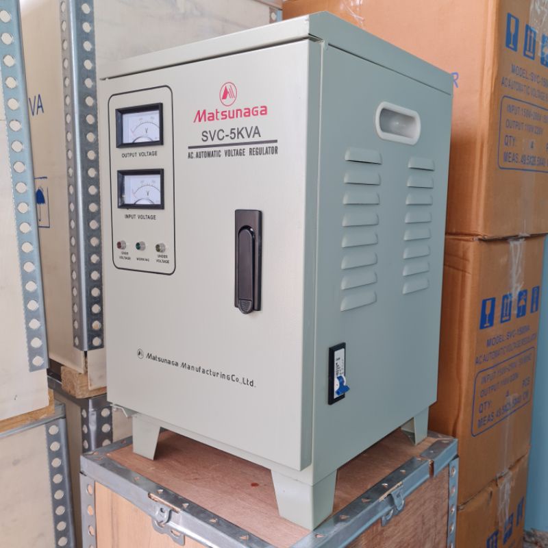 Stabilizer Matsunaga 5000Watt(5KVA) STAVOL Penstabil Arus Listrik Model SVC-5000VA