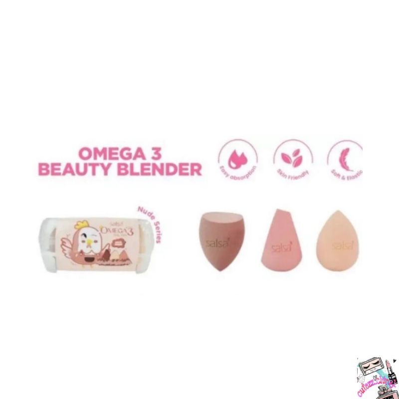 ☃Cutezz_Ching1☃Salsa Omega 3 Beauty Blender - Sponge Isi 3