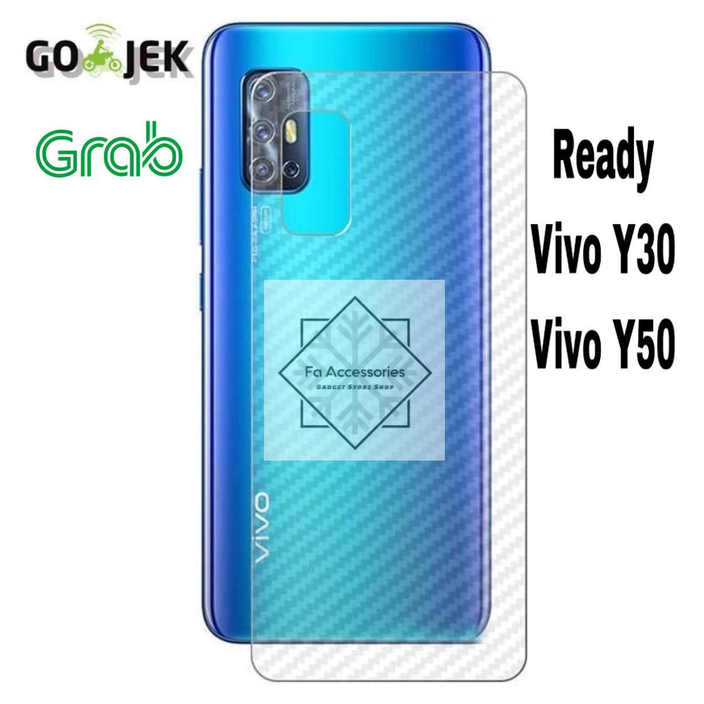 Vivo Y30 Y30i Y50 Skin Carbon antigores belakang pelindung belakang handphone y30 Y30i Y30G y50 i G