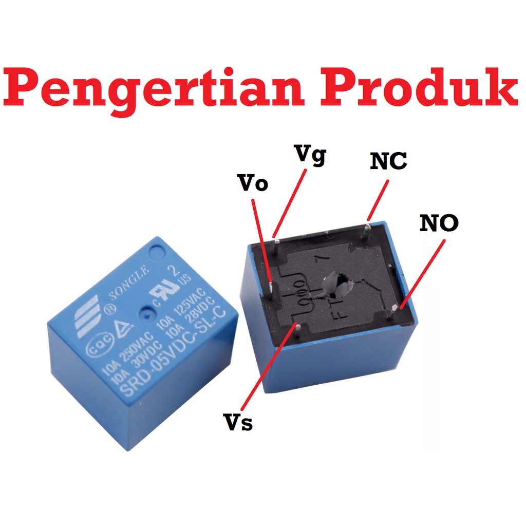 [HAEBOT] Relay 24V DC SPDT 10A 250VAC Songle Saklar Elektromagnetik Switch Coil 30VDC NO NC Mini Mach3