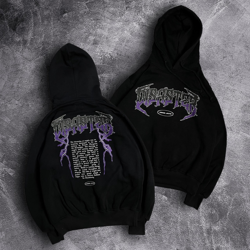 JAKET CROP HOODIE GRAPHIC / JUMPER CROP HOODIE GRAPHIC &quot;Purple Disaster&quot;