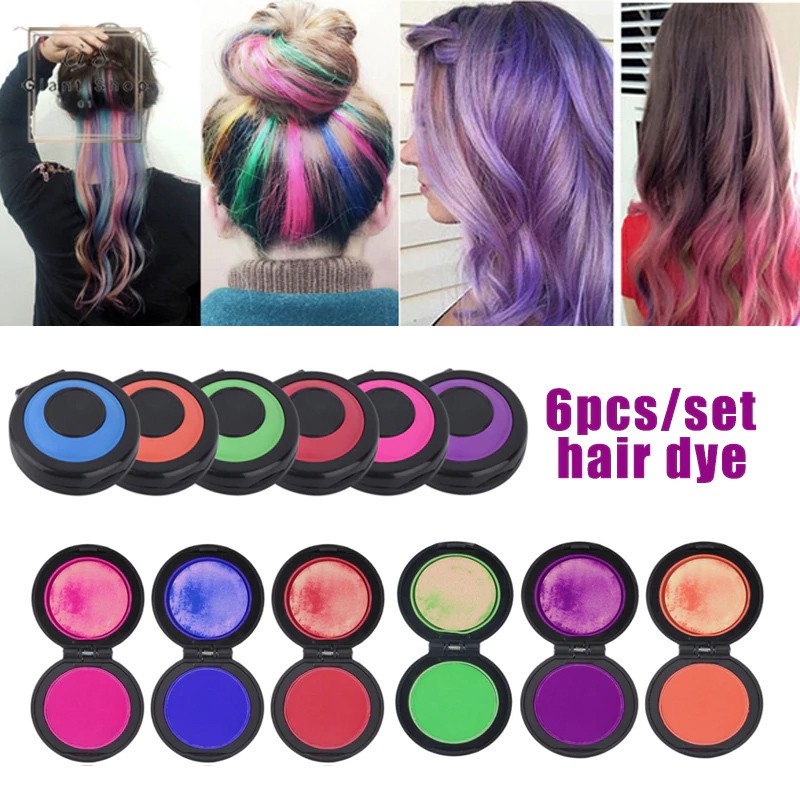 Set Cat  Rambut  Temporer 6 Warna  Bisa Digunakan Ulang 