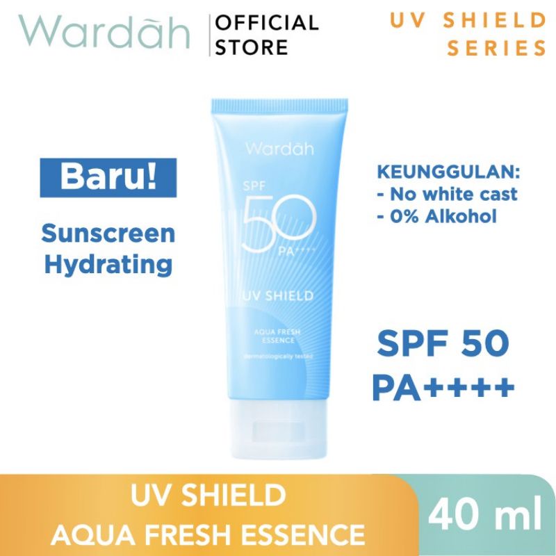 [BIRU] WARDAH UV SHIELD AQUA FRESH ESSENCE SPF50 PA ++++ 30ML | SUNBLOCK | TABIR SURYA