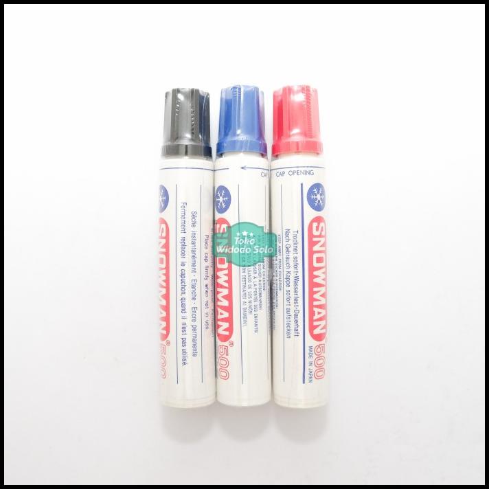 

Spidol Permanen Jumbo Snowman 500 Permanent Marker Hitam Merah Biru