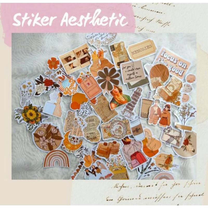 

Stiker Tumblr/ Stiker pack Aesthetic Isi 4 lembar dalam satu set