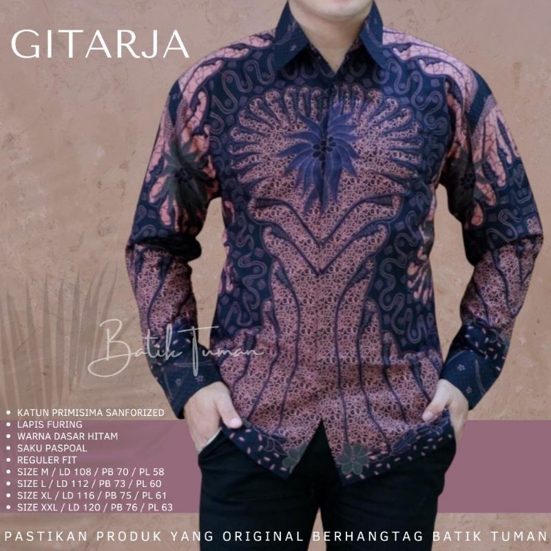 GITARJA UNGU KEMEJA BATIK PRIA SOLO LENGAN PANJANG FULL FURING ATASAN PREMIUM MODERN KATUN HALUS KEKINIAN SUKET SEGORO MEGA BERLIAN SHAKA WIRYA SUMISIK WATES RUKAYYA RAJAKSA KERIS SEKTI KAPAL KANDAS PARI SALEPERWIRO MODHANG KUNING CAKRA SOKLAT KHARIS