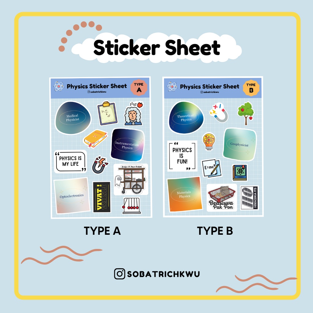 

[PO] STICKER SHEET | PHYSICS MERCHANDISE
