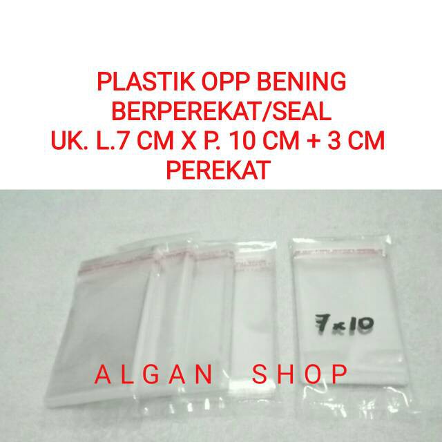 Kantong Plastik Bening OPP Perekat 7 x 10 Cm Lem Seal ...