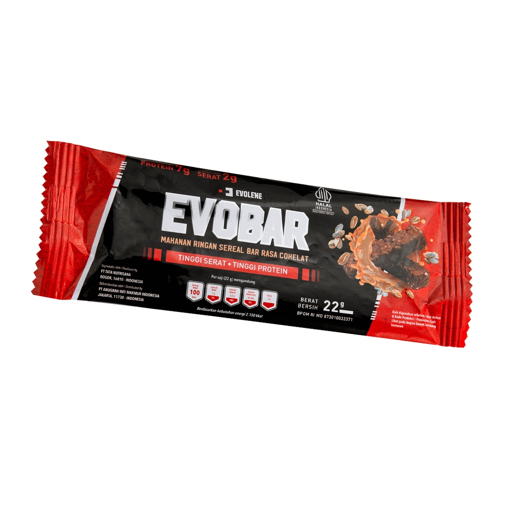 EVOLENE EVOBAR 1 Sachet Makanan diet Healthy Snack cemilan Chocolate EVO BAR EVO LENE