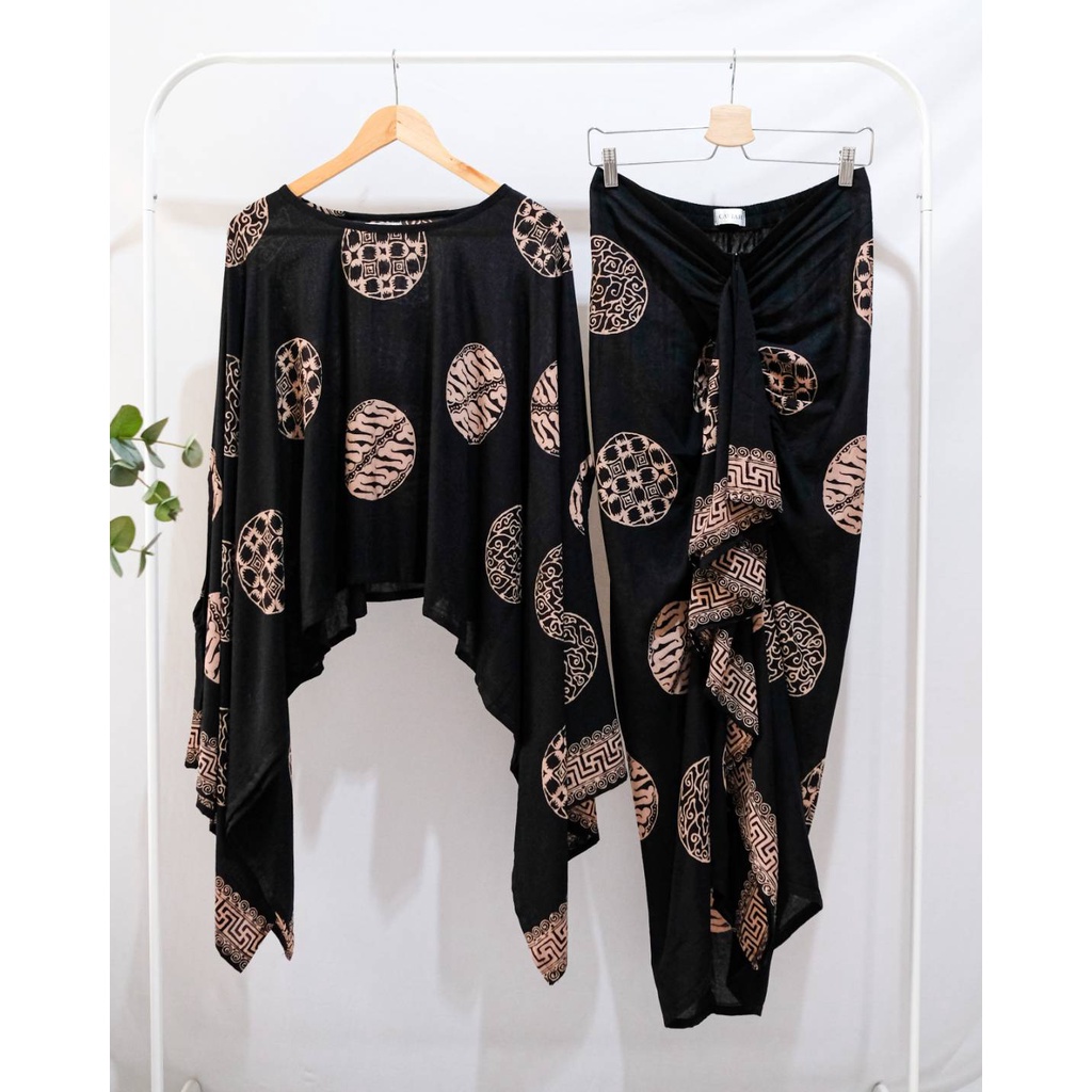 ONE SET BATIK KONDANGAN KAFTAN BATIK ROK LILIT PARIS MODERN SETELAN CELANA PANJANG BATIK SET BATIK K