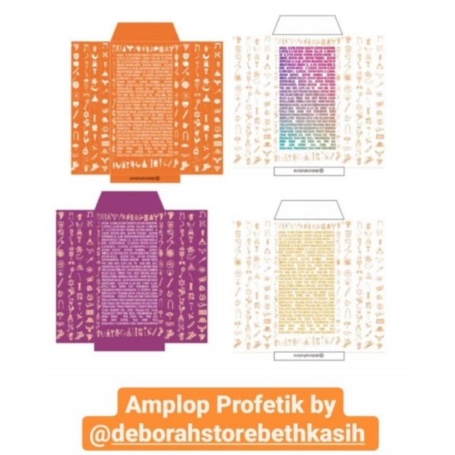 

amplop angpau profetik bahtera motif tulisan perjanjian