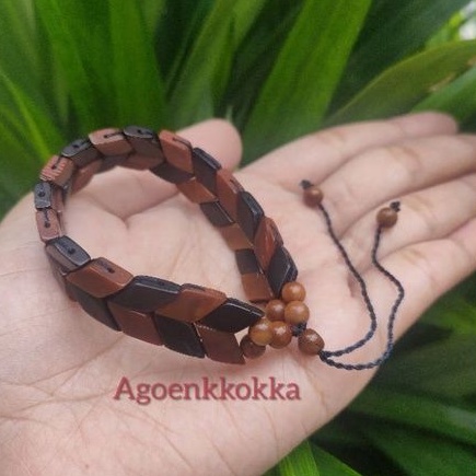 Gelang daun rajut Kombinasi kokka kaukah