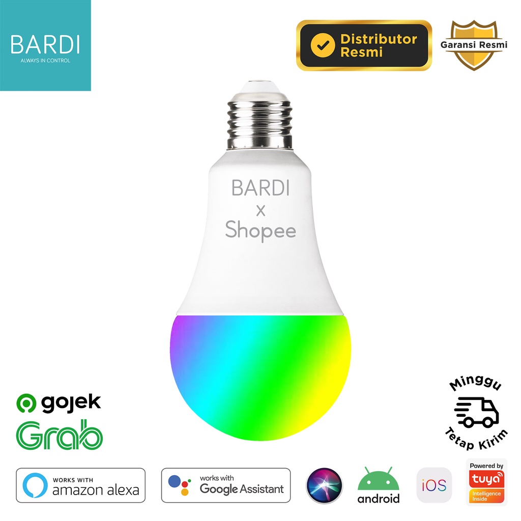 BARDI Smart Bulb 9W RGBWW BT - BLUETOOTH