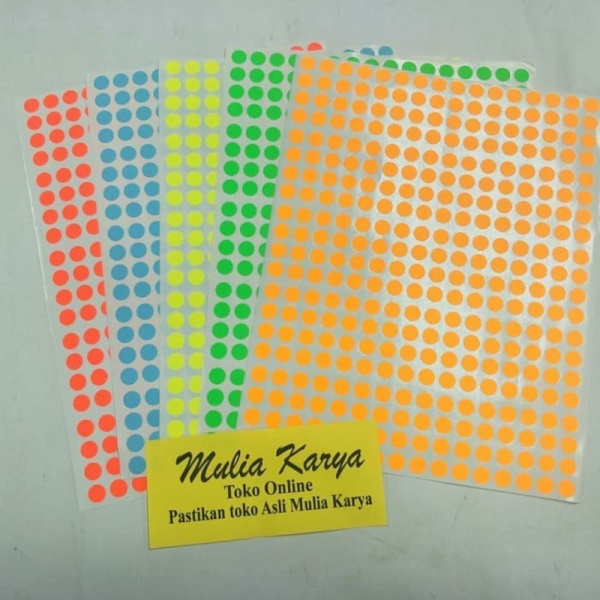 

Dijual Label dot warna 8mm sherka shopee
