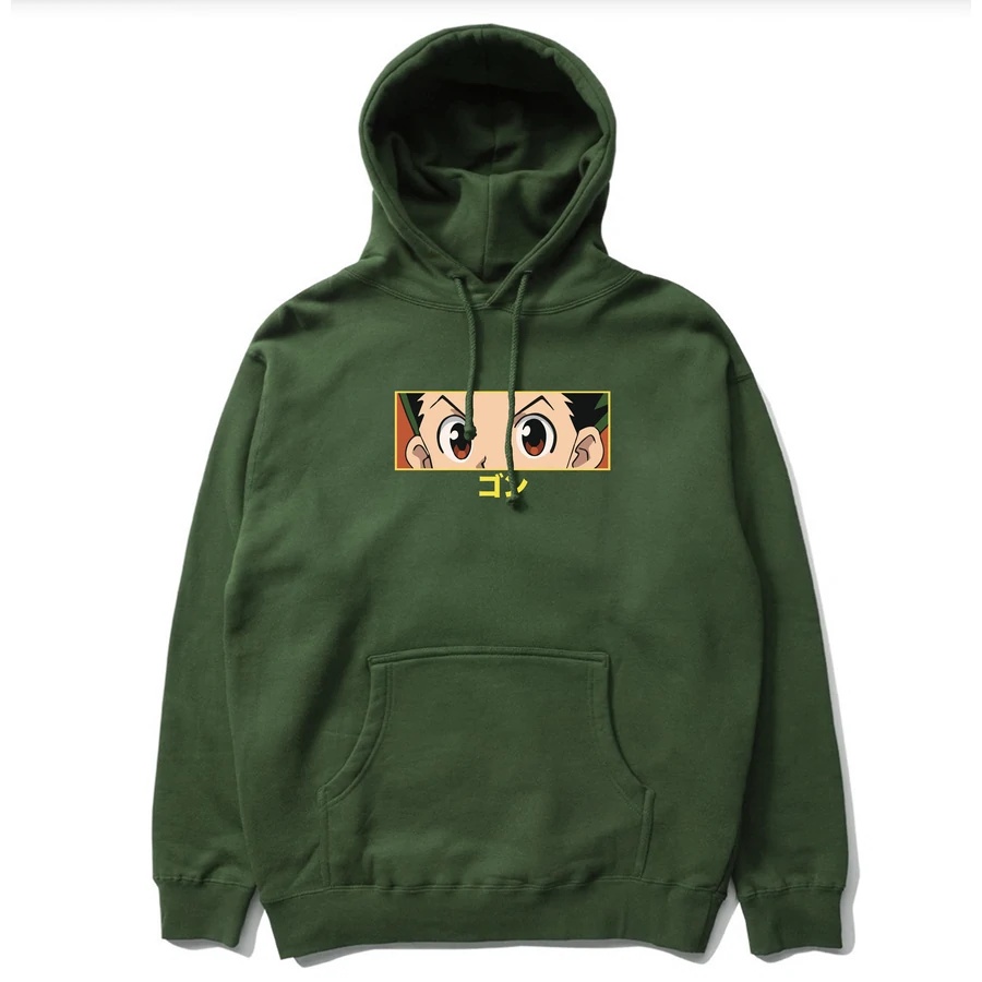 Sweater GON EYE Hoodie Anime HXH Jumper Pria Wanita Bahan Fleece Ukuran S M L XL XXL XXXL