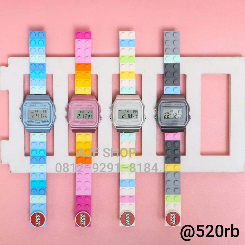 aPCG / Casio Jelly - LEGO brick watch || Jam Tangan || Jam Lego || Kado Unik || Kado Lucu