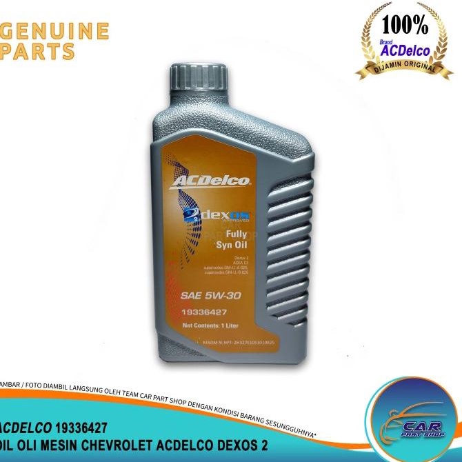TERKINI OIL OLI MESIN ACDELCO AC DELCO DEXOS 2