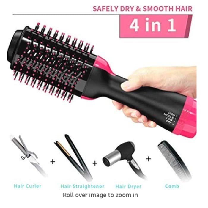 BAROKAH GAMIS Blow dryer 5 in 1 sisir catok keriting lurus hair curly styler x